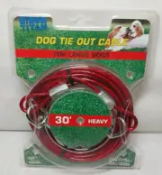 Titan Dog Tie Out Cable For Large Dogs 30' Heavy Extra Strong Tangle Free