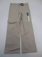 new CHEROKEE pants Youth Size 7 Cotton Flat Front Khaki Tan