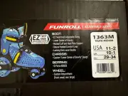 New Roller Derby Adjustable FunRoll Kids Skates Youth Medium size 11-2. 1363M