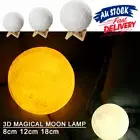 3D Moonlight USB Rechargeable Magical Moon Touch Sensor Night Light Lamp LED