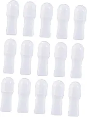 WRITWAA 15Pcs Refillable Plastic Roller Bottles Empty Containers for Essential Oils Deodorants and Projects Leakproof Design for Home and Travel Use