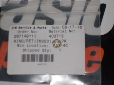 "NEW" Paslode Part # 403713 RING/RET(IM250)