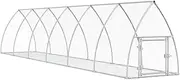 vidaxl Rabbit Hutch cage - Outdoor galvanised Steel, mesh Design, Spacious Secure pet Enclosure for Rabbits, Chickens, Ducks - 105x600x120 cm Silver