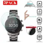 3X Tempered Glass Screen Protector For Fossil Q Explorist HR Smart Watch - 45 mm