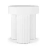 Salvo 38cm Concrete Indoor/Outdoor Coffee Table - White