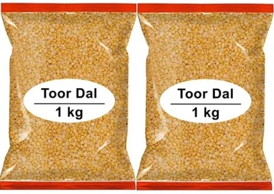 2kg - 2 Pack x 2- Toor Dal Lentils Arhar Dal Split Pigeon Peas - Premium Quality