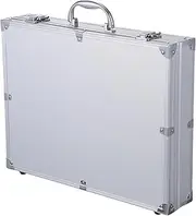 ERINGOGO Carrying Case for Measuring Instruments, Lockable Aluminium Box, Tool Compartment, Foam Padding Case, 28.5x37x7.5cm