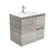 Fienza Rotondo Edge 750 Wall Hung Vanity Industrial Grey ROT75XR