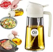 Oil Sprayer 2-in-1 Dispenser Bottle for Cooking, Air Fryer & BBQ