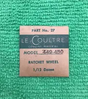 Jaeger LeCoultre Ratchet Wheel Cal. 449 Part 415 27, NOS