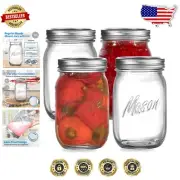 Versatile 16 oz Airtight Mason Jars - 12 Pack for Canning, Meal Prep, and More