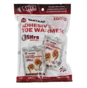 10 PAIRS (20 Warmers) Yaktrax ADHESIVE TOE WARMERS (5 Hours Pure Heat) MSRP $60