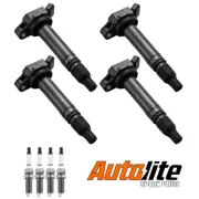 4 Ignition Coil & 4 Autolite Iridium Spark Plug for Scion iQ l4 UF663