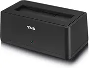 SSK Hard Drive Docking Station USB 3.0 to SATA HDD/SSD Enclosure Adapterfor 2.5 & 3.5 Inch HDD SSD SATA, super speed up to 5Gbps, Support UASP no drivers needed(16TB Supports)
