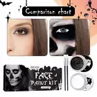 Halloween Cosplay Black + White Face Painting Vampire Zombie Skull Face Makeup P