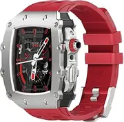 [EKSIL] Zinc alloy Case+Strap Set are suitable for Apple Watch 45mm(Series 8 7)+6/5/4/SE for 44mm used for Applewatch iWatch Band