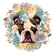 Sublimation Print English Bulldog Wreath Ready to Press Heat Transfer