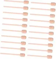 FELTECHELECTR Long Handle Wooden Honey Spoons Pcs Honey Stick Set Household Stirring Rods for Milk Tea Sugar for Dining