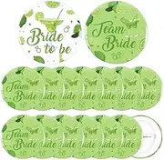 Serencatcher Margs and Matrimony Bachelorette Party Button Pins, 16pcs Bride to Be and Team Bride Pins Badges for Green Margarita Cocktail Bridal Shower Party Decorations Accessories