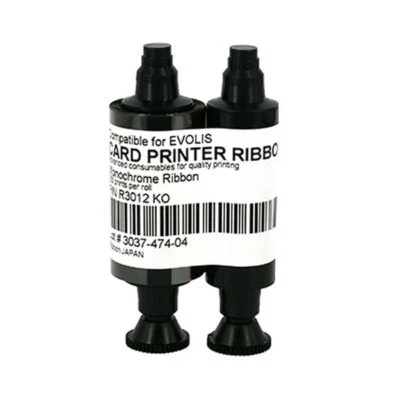 R3012 Ribbon For Evolis ID Card Printers KO-250 Prints Black Mono Ribbon