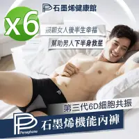 在飛比找Yahoo奇摩購物中心優惠-【PP 波瑟楓妮】第三代6D細胞共振石墨烯機能男內褲6件組(