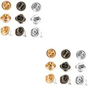 [TEHAUX] 300 Sets Uniform Badge Pin Backs Lapel Pin Clasp Tie Tack Clutch Butterfly Clutch Pin Caps Set Badge Pin Clasps Clutch Pin Backs Badge Buckle Handbag Brooch Thumbtack Butterfly