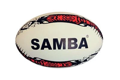 Samba Racer Rugby Training Ball Clubs Schools Rubber Surface Sizes 3-5 White