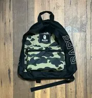 A Bathing Ape Bape Camo bookbag Backpack Black