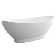 ANTONIA1550*780*580mm Cast Stone Solid Surface Bath Tub Matte White Freestanding