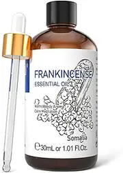 HIQILI Frankincense Essential Oil 1 Fl Oz, 100%% Pure Undiluted Frankincense Oil for Diffuser, Aromatherapy, Massage, Skin & Hair Care - 30ml