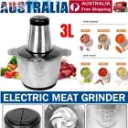 3L Electric Meat Grinder Blender Food Vegetable Processor Chopper Mincer Home AU