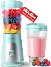 Mueller Personal Blender for Shakes and Smoothies with 15 Oz Travel Cup and Lid