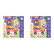 8pc Djeco Wacky Houses Scratch Cards w/ Stylus Art Activity Kit Kids 5y+