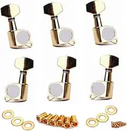 Vaguelly Tuning Pegs for Electric Guitar of Square Machine Heads Fit for String Instruments Includes Washers and Screws Style