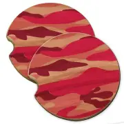 Camoflauge for Girls Wood Car Coaster Gift Set fit Car & Truck Cup Holder