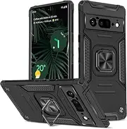 Btstring Case for Google Pixel 6 Pro, Shockproof Phone Case, Heavy Duty Personalised Case with Stand, Case Cover Support Magnetic Car Holder, Black