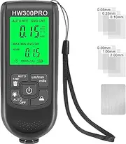 0-2000UM Thickness Gauge High Precise LCD Digital Automobile Film Thickness Meter Car Paint Coating Thickness Tester Three Probe Modes Three Units Switching with Multi-Point and Zeroing Calibration