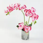 Orchid Flowers,Faux Artificial Orchids Decoration Real Touch Flowers Rose Red