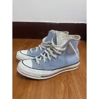 在飛比找蝦皮購物優惠-Converse高筒帆布鞋 淺藍灰色 鞋碼24.5