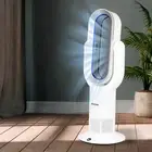 Spector Bladeless Electric Fan Cooler Blue Oscillating Heater Remote Control