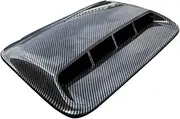 Shuogoufeng Store 40cm Universal Car Air Flow Decorative Intake Hood Scoop Bonnet Vent Sticker Cover Hood Geared To Fit Any FLAT Hood Vehicle(1pc 40cm carbon)