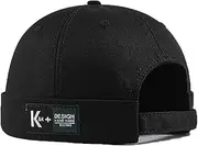[YAMEE] Men's Docker Cap Men's Women's Docker Hat Sailor Hat Harbour Hat Biker Cap Hiking Hat Sailor Cap (Head Circumference Adjustable)