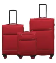 Tosca SO LITE 4-Wheel Suitcase Set of 3 - Red (Carry-on, Medium and Large)