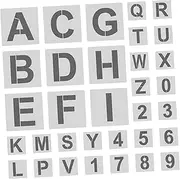 GLSTOY 1Set Reusable Alphabet Number Stencils DIY Blank Plastic Templates for Learning Crafting Painting Activities Letters Numbers for Versatile Art Projects