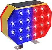 Solar Strobe Light, Traffic Light Lamp Solar Powered High Beam, Red Green LED Traffic Light, Energy Saving Traffic Light, Warning Lights