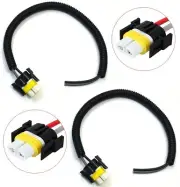 Extension Wire Pigtail Female Ceramic S H8 Two Harness Head Light High Beam Plug