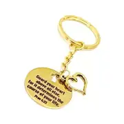 Guard Your Heart Above All Else Proverbs 4 23 Goldtone Keychain, Scripture