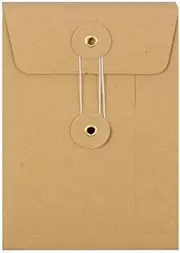 Blake Purely Everyday - Manilla String and Washer Envelopes C6 (162 x 114mm) - Pack of 100 Qty - Premium Quality 180 GSM - Manilla Envelopes with String Tie - Office & Business Supplies (STWSW162G)