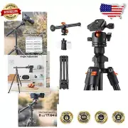 All-In-One 76-Inch Tripod with 360° Panning Head and Smartphone Compatibility