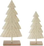 Melrose 87635 Christmas Tree Figurine, Set of 2, 17-inch Height, Resin